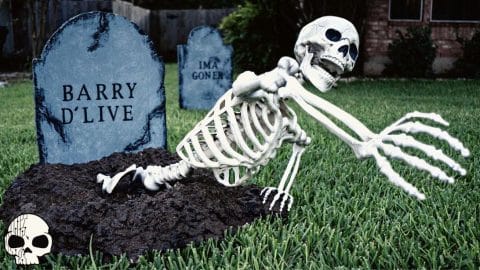 Easy DIY Graveyard Skeleton Halloween Props Tutorial | DIY Joy Projects and Crafts Ideas