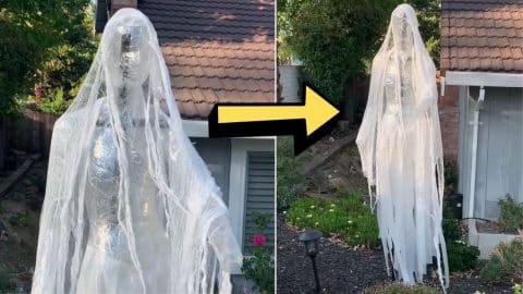 Easy DIY Halloween Packing Tape Ghost Tutorial | DIY Joy Projects and Crafts Ideas