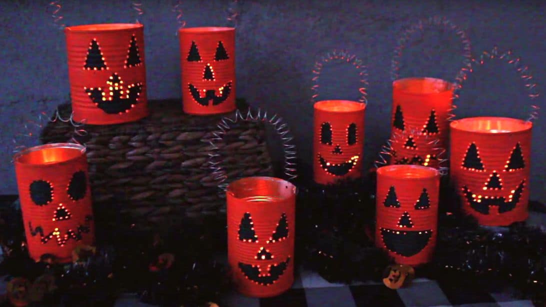 Easy DIY Tin Can Jack-O-Lantern Tutorial | DIY Joy Projects and Crafts Ideas