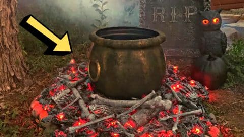 Easy DIY Fake Fire & Witch Cauldron For Halloween | DIY Joy Projects and Crafts Ideas