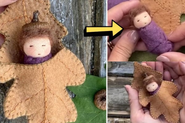 Easy Oak Leaf Doll Sewing Tutorial