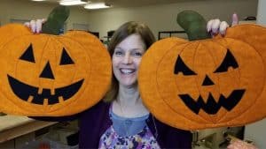 Halloween Jack O’ Lantern Pumpkin Placemats with Pattern