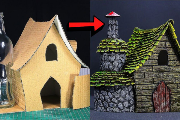 How To Make A DIY Witch House Using Cardboard