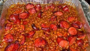 How To Make Simple Baked Beans and Smoked Sausage