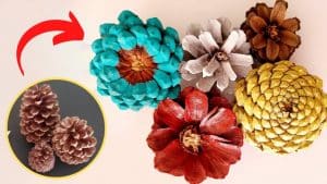How To Make Simple Pinecone Flowers