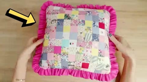 How To Sew A Bag & Pillow Using Fabric Scraps | DIY Joy Projects and Crafts Ideas