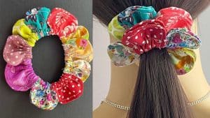 How to Make Flower Scrunchies from Fabric Scraps