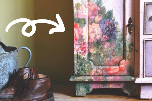 How to Use Paper Napkins as Decoupage Furniture Flip