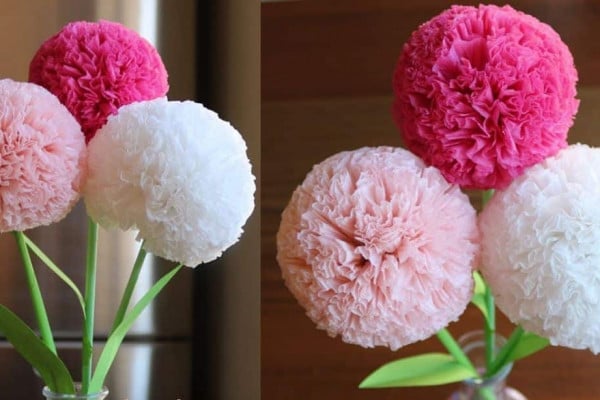 Round Tissue Paper Flower