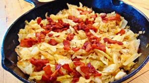 Skillet Fried Bacon And Cabbage Recipe