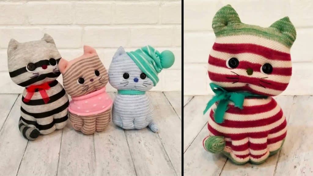 Stuffed Kitten Made from Socks DIY
