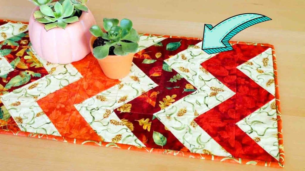 Chevron table runner for fall