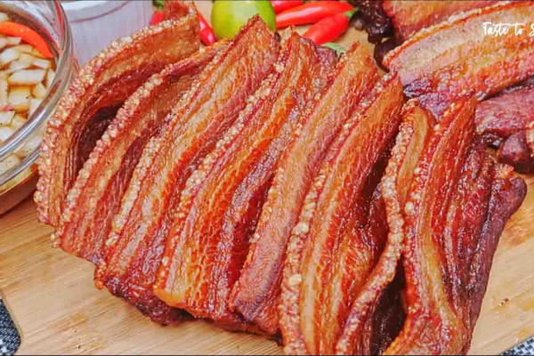 Crispy pork belly chips recipe