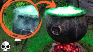 DIY Bubbling Witch’s Cauldron With Glowing Coals