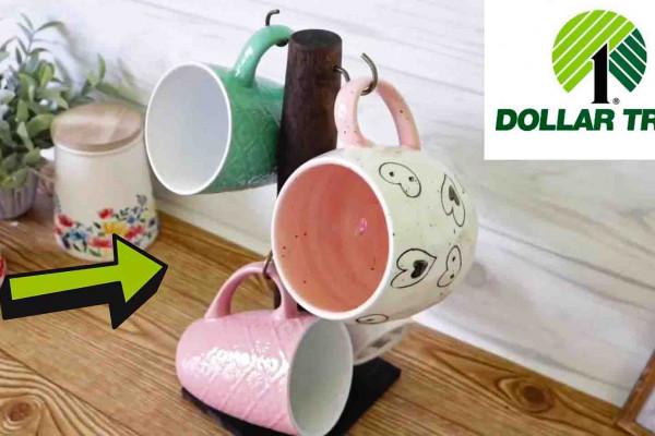 Dollar tree DIY mug holder tutorial