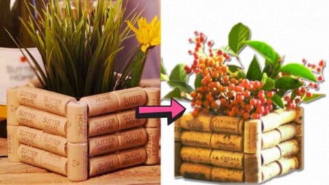 DIY Flower Vase Using Wine Corks Tutorial | DIY Joy Projects and Crafts Ideas