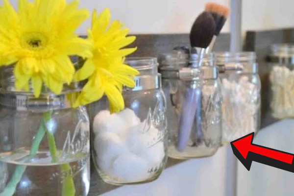DIY mason jar organizer tutorial
