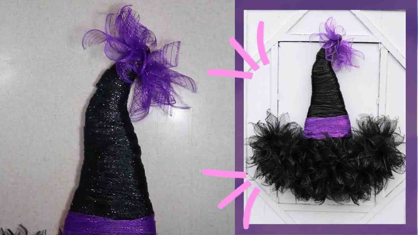 Dollar Tree Diy Witch Hat Wreath Tutorial 8971