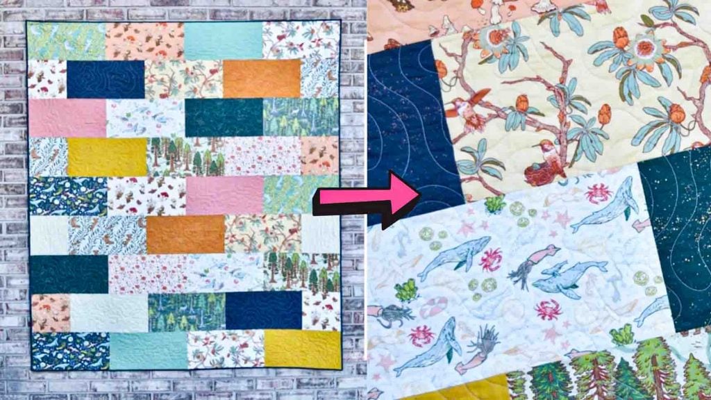 Easy brick house quilt tutorial