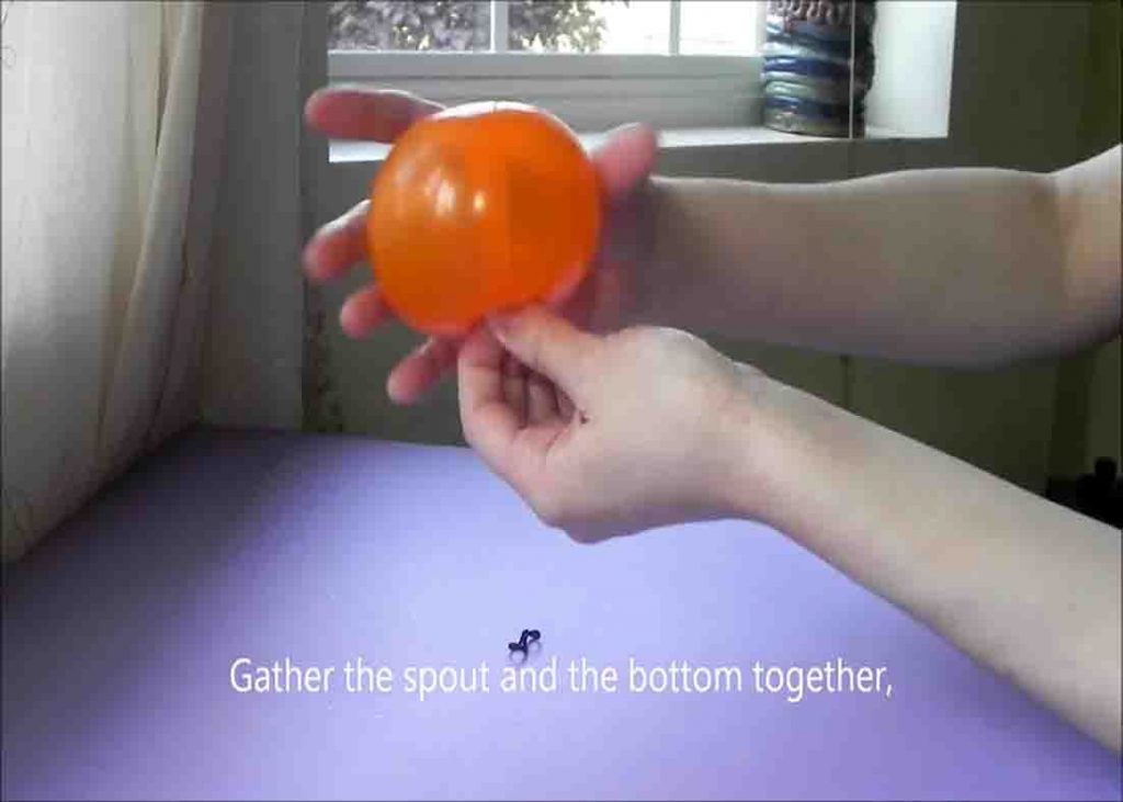 Making the pumpkin template using a balloon