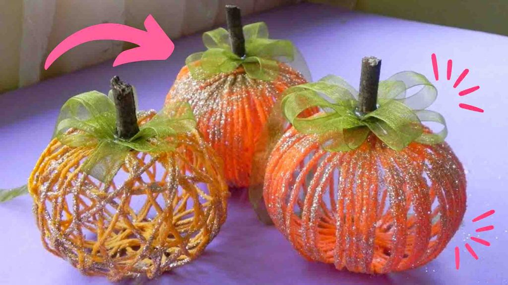 Easy yarn pumpkin tutorial