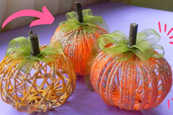 Easy yarn pumpkin tutorial