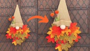 Gnome Wreath Decor For Fall Tutorial