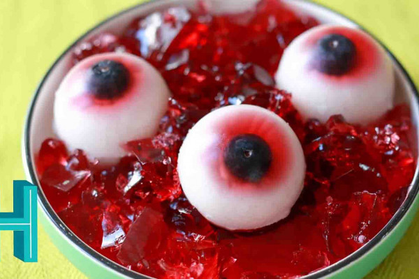 Gummy eyeballs recipe for Halloween