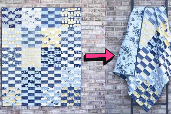 Jelly roll 18 patch quilt tutorial
