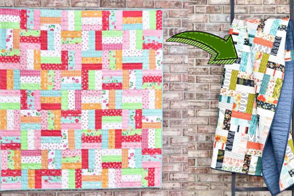 Jelly roll rail fence quilt tutorial