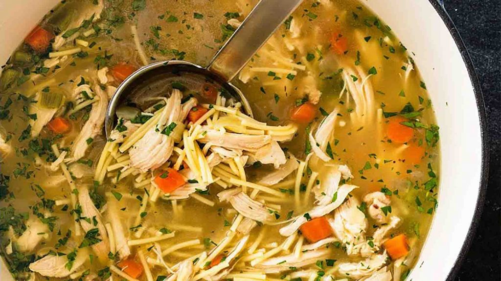 Old-fashioned chicken noodle soup recipe