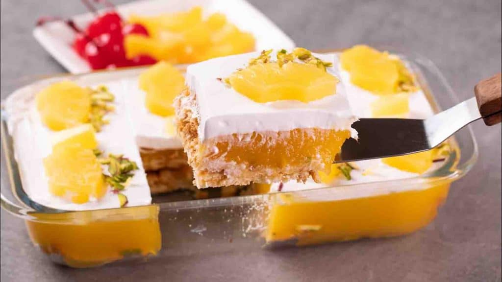 Pineapple pudding slice dessert recipe