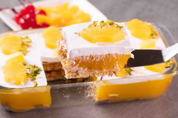Pineapple pudding slice dessert recipe