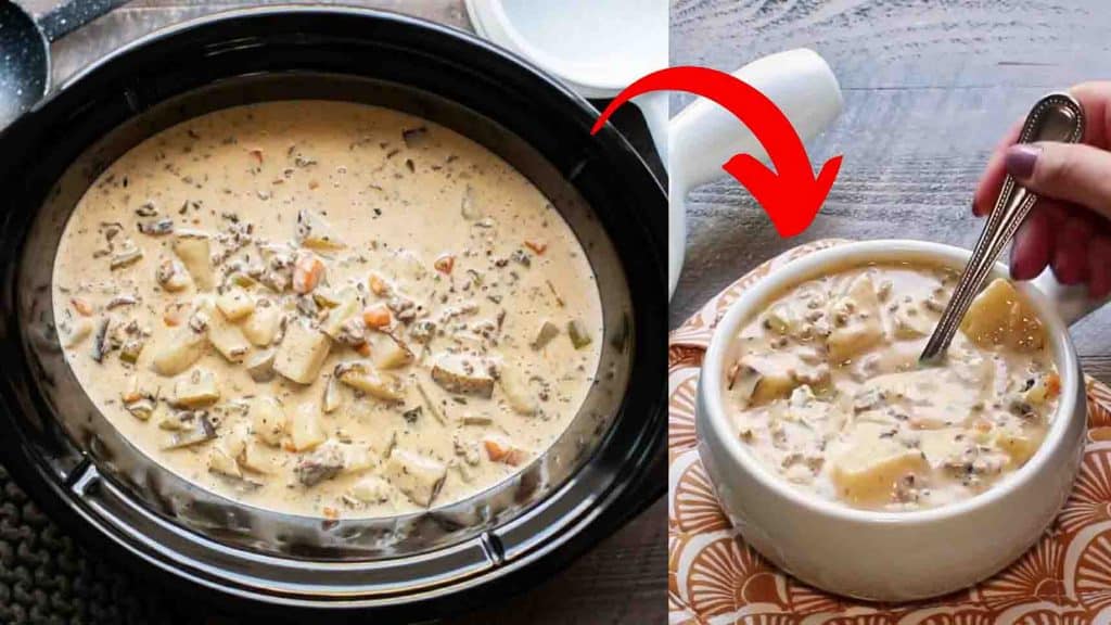 Slow cooker cheeseburger soup recipe