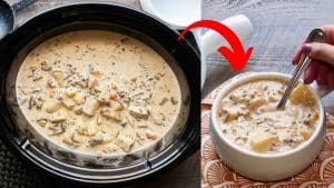 Slow Cooker Cheeseburger Soup Recipe