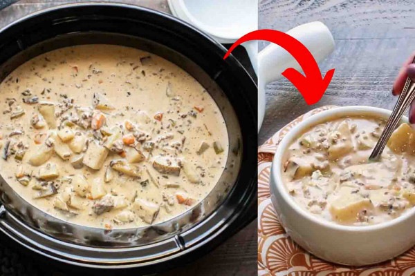 Slow cooker cheeseburger soup recipe