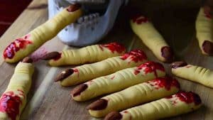 Witch Finger-Shaped Cookies for Halloween