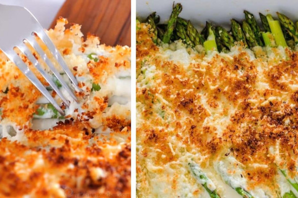 Best Cheesy Asparagus Casserole Recipe
