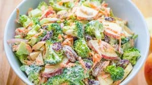 Creamy Broccoli Salad With Apples and Pecans