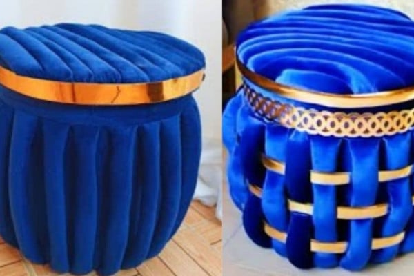 DIY Ottoman With Storage Using a Bucket