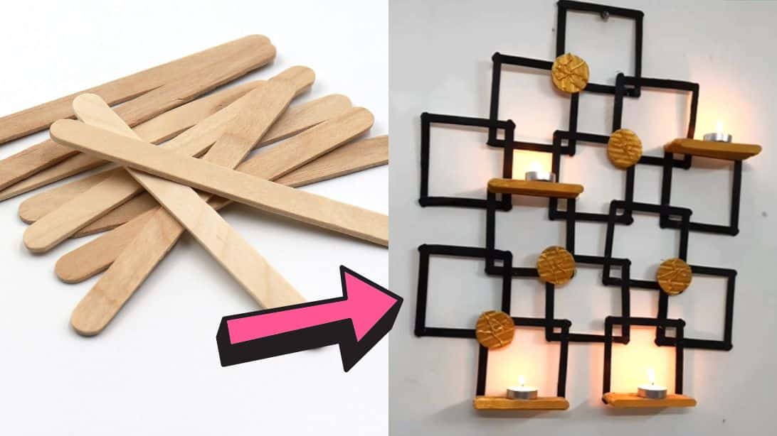 DIY Popsicle Sticks Wall Decor DIY Joy