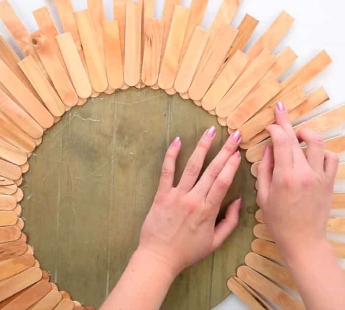 DIY Easy Wood Sunburst Mirror — Actually Alli