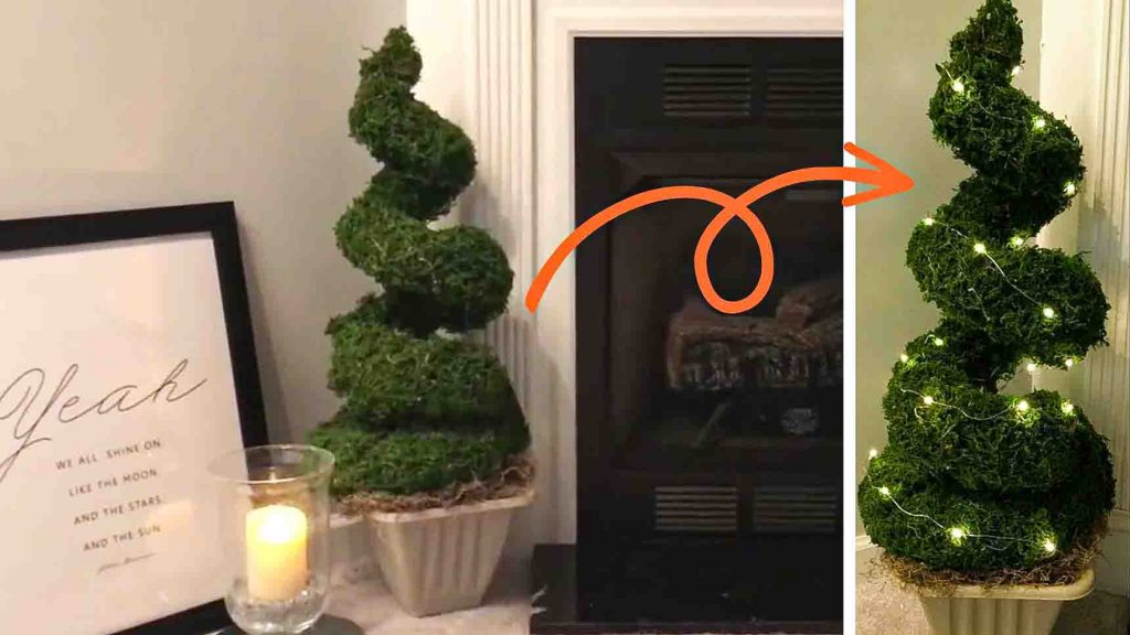DIY pool noodle spiral topiary tutorial