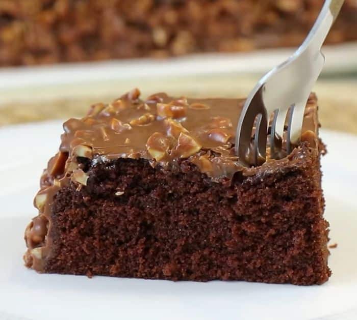 Easy Chocolate Snickers Cake Recipe