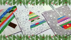 Easy Christmas Pot Holders from Fabric Scraps