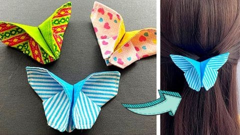 Easy DIY Fabric Butterfly Hair Clips | DIY Joy Projects and Crafts Ideas