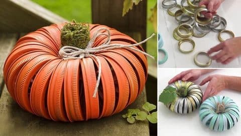 Easy DIY Mason Jar Lid Pumpkin Tutorial | DIY Joy Projects and Crafts Ideas