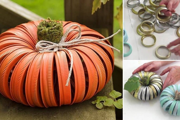 Easy DIY Mason Jar Lid Pumpkin Tutorial