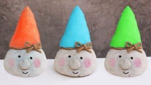 Easy DIY Paper & Cement Gnome For the Garden