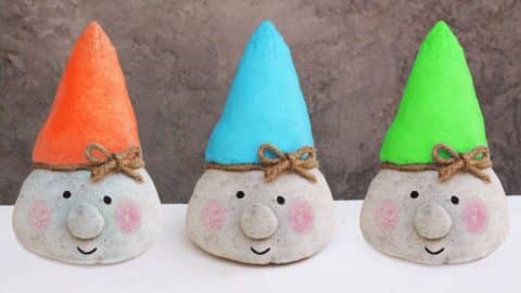 Easy DIY Paper & Cement Gnome For the Garden | DIY Joy Projects and Crafts Ideas
